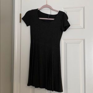 Grey Fitted T-shirt dress